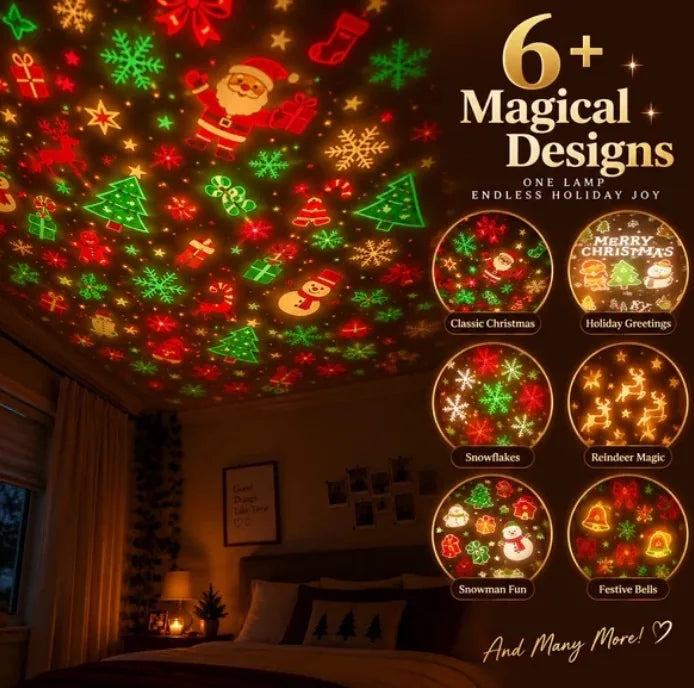 Festive Holiday Projection Lamp